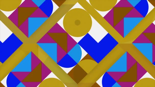 Formes géométriques dans l'abstraction. Motion. Une abstraction dans laquelle différentes formes changent de taille et de couleur. — Video
