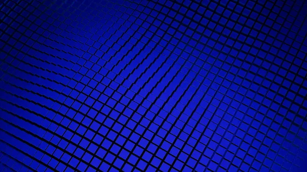 Blue background of squares. Design. Abstraction is like a wave of squares that runs in different directions. — Stock Photo, Image