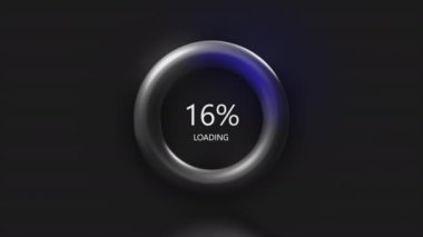 Siyah arka plan. Hareket. Ringde çok hızlı koşan mor yükleme..