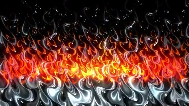 Abstrakte brennende Flamme Hintergrund, nahtlose Schleife. Bewegung. Graues und rotes Feuer mit entspannender und beruhigender Wirkung. — Stockvideo