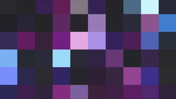 多色の正方形を点滅の背景。動きだ。ぼかしの背景は多色の正方形で作られています。ピクセルと多色の正方形の点滅 — ストック写真