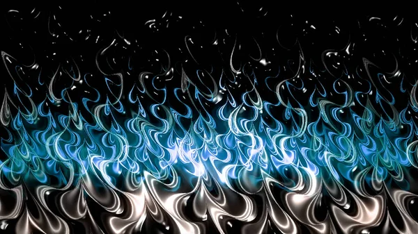 Fondo de llama ardiente abstracto, lazo sin costura. Moción. Fuego gris y azul con efecto relajante y calmante. Imagen De Stock