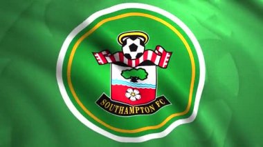 Southampton FC 'nin amblemi. Bir futbol takımıyla parlak bir tuval. Sadece yazı işleri için kullanın..