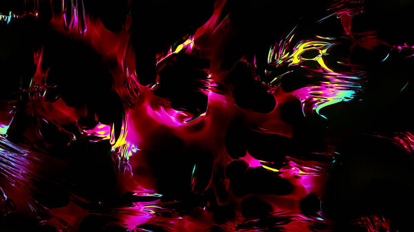 Shapeless drops. Motion. Red and green colors spill over into abstraction. High quality 4k footage