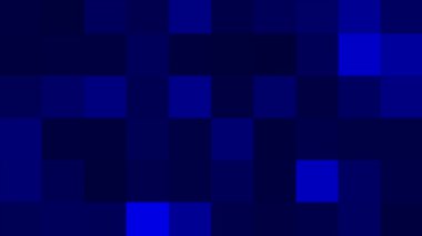 Yanıp sönen hareketteki çok renkli pikseller, geometrik arkaplan. Hareket. Odaklanmamış pikselli kalıp, pürüzsüz döngü.