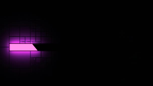 Animation des Linienverlaufs, pinkfarbener Neon-Hintergrund. Design. Abstrakter Ladeprozess, Technologiekonzept und IT. — Stockvideo