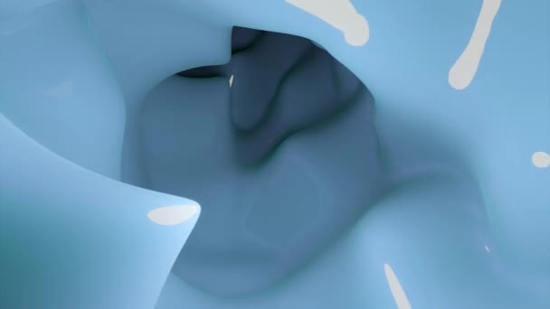 Blå och rosa bakgrund.Design.En abstraktion gjord som gelé som rör sig som en tunnel från insidan lätt lyser och skimrar med olika ljus. — Stockvideo