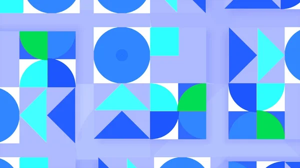Abstraktion. Rörelser.Blå och gröna geometriska former växla sina färger — Stockfoto