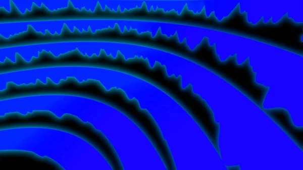 Gul och blå bakgrund.Design. Gula och blå bakgrund. Svarta ränder med vridna ändar rör sig över filmen spinning och fascinerande i abstraktion. — Stockfoto