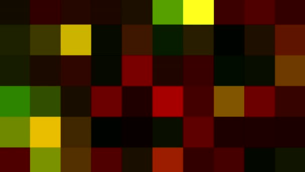 Abstract veelkleurige pixels in knipperende beweging, geometrische achtergrond. Beweging. Defocused pixelpatroon, naadloze lus. — Stockvideo