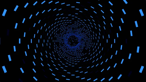 Spiral şekilli hareketli dikdörtgenler sonsuz dönen huninin etkisini yaratıyor, kusursuz döngü. Tasarım. Mavi yıldızlı tünel.