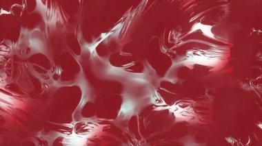 Parlak bir arkaplanda soyut dönüşümlü ışık parlamaları. Hareket. Yapışkan beyaz dokular parlıyor, kusursuz bir döngü..