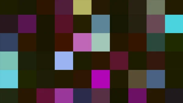 Pixelated αναβοσβήνει φόντο, αδιάλειπτη βρόχο. Κίνηση. Οθόνη από πολλά τετράγωνα αναβοσβήνει και αλλάζει χρώμα. — Φωτογραφία Αρχείου