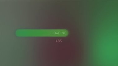 % değişen ve büyüyen içerik çizgisi yükleniyor ya da indiriliyor. Hareket. Veri aktarımı kavramı, geleceksel arkaplan.