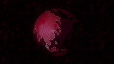 Dünya haritası dijital görünüm, küresel iletişim kavramı. Hareket. Dijital teknoloji, iş geçmişi.
