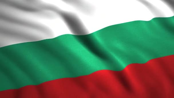 ブルガリアの国旗が風に揺れ,シームレスなループ. ムーブメント。 愛国主義の概念,国旗を振る. — ストック動画