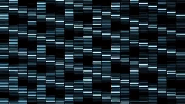 Luci scintillanti luminose.Motivazione. Parti multicolori lampeggianti scure in astrazione che brillano come un costruttore. — Video Stock