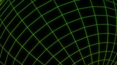 Siyah arka plan. Tasarım. Parlak ışığın geçtiği soyutlamada pembe ve yeşil ızgara .