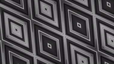 Gri elmaslar. Hareketler. Ayrı hareket eden ve boyutlarını değiştiren parlak, gri eşkenarlar..