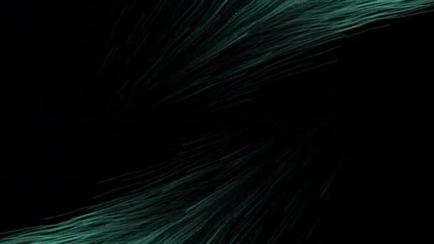 Schwarzer Hintergrund mit Animation.Motion.Helle Linien heller Farbe verteilen sich über das Filmmaterial auf einem dunklen Hintergrund in Abstraktion. — Stockvideo