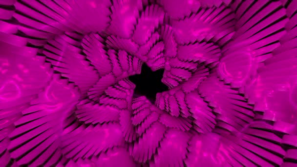 Жовтий і рожевий фон. Рух. Фон зроблений як яскрава квітка в абстракції, яка змінюється з різними кольорами і рухається по колу. — стокове відео