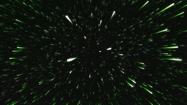 Volare attraverso le stelle e la nebulosa nello spazio. Mozione. Esplorazione galattica attraverso lo spazio verso la via lattea incandescente galassia. — Video Stock