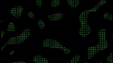 Bilgisayar yüzeyinde hareketli noktalar. Tasarım. Yüzeyde canlı hareketli noktalar. Siyah noktalar hareket eder ve değişir. Kanser lekeleri veya biyolojik moleküllerin taşınması