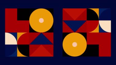 Renkli, renkli, modern döngü lekeli desen. Hareket. Şekil değiştiren sanat geometrik arkaplanı.