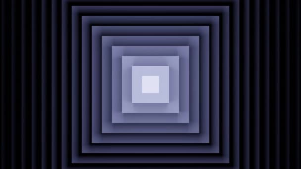 Kolorowy abstrakcyjny wzór kwadratów z efektem przemieszczenia. Projektowanie. Poruszające się place wyglądające jak piramida. — Wideo stockowe