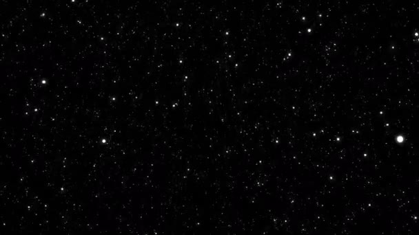 Yıldızlar arasında zaman ve uzayda soyut uçuş. Hareket. Uzayda nefes kesen 3 boyutlu yıldızlar.. — Stok video