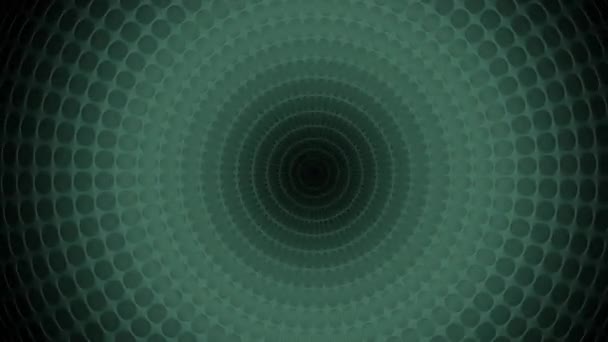 Círculos hipnóticos abstratos piscando sobre fundo escuro. Desenho. Pesquisando radar em movimento de loop sem costura. — Vídeo de Stock