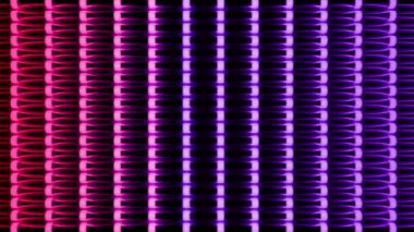 Neon ışıklı şeritli bir arka plan. Tasarım. Çizgili ve renk eğimli elektronik arka plan. Elektronik aygıtın renkli çizgilerinin arkaplanı taşınıyor