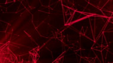 Hareketli noktalar ve çizgiler ile soyut fütüristik koyu pleksus arkaplanı. Hareket. Gece gökyüzünün yıldız ve takımyıldızlarla görselleştirilmesi, astroloji kavramı.