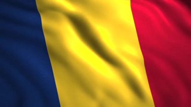 Roma bayrağı. Hareket. Mavi sarı ve kırmızı ulusal sembol..