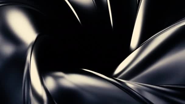 Металева чорно-біла закручена текстура, безшовна петля. Дизайн. Монохромна речовина, що обертається. — стокове відео