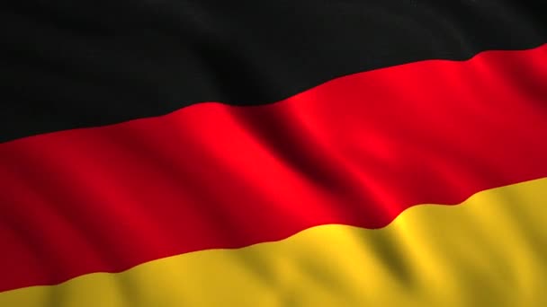 Tricolor flag of Germany.Motion.Black red and yellow are the national symbol of Germany. — Stock Video