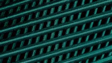 Siyah arkaplan. Hareket. Piksellerdeki mavi eklemler soyutlama hareket ediyor..