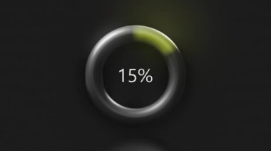 Siyah arkaplanda hata yükleniyor. Hareket. Yüzük yazma hatası ile yükleniyor. Yükleme veya şarj etme yüzdesiyle parlayan yüzük hata verir