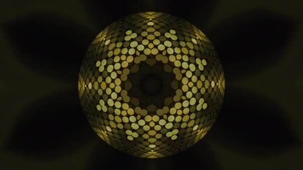 Kalejdoskop sömlös loop mönster med flerfärgad rörelse grafik bakgrund. Media. Magisk mandala med små cirklar. — Stockvideo
