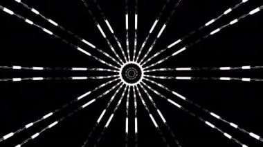 Koyu arkaplan. Tasarım. Animasyondaki parlak çizgiler farklı desenler yaratır ve beyaz ışınlar ile hareket eder. .