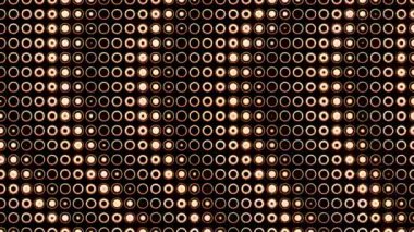 Turuncu ve yeşil mozaik. Parlak hareket ve renk değiştiren çemberler farklı renklerde vurgulanır .