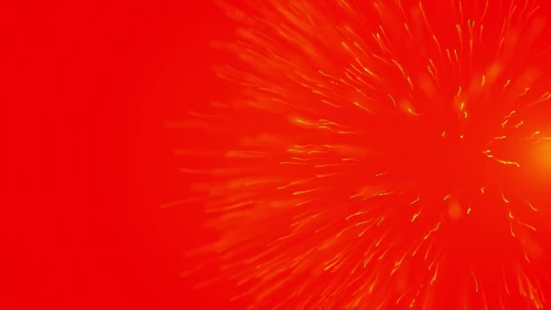 Röd och blå bakgrund.Motion.En ljus bakgrund som färgglada fyrverkerier är synliga som lyser med olika strålar. — Stockvideo