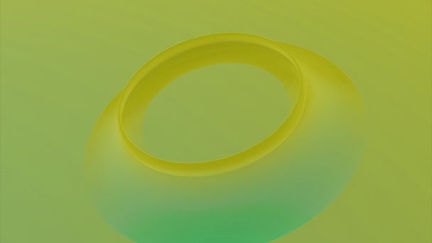 Vizuální iluze s kruhem. Design. Smyčková animace točícího se 3D kroužku. Stylové pozadí s geometrickým kruhem a vizuální iluzí nebo klamem — Stock video