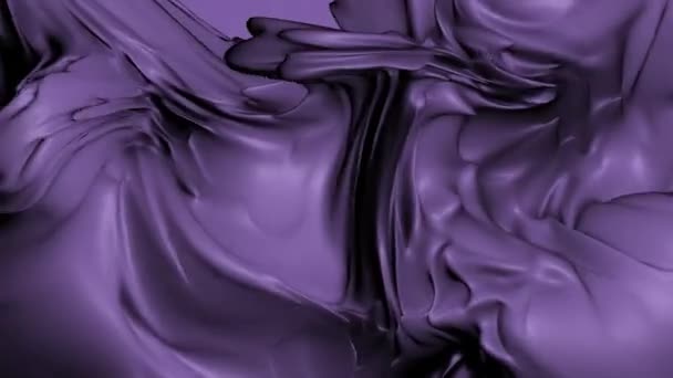 Spostamento 3d consistenza di liquido. Mozione. Liquido denso si muovono casualmente in onde. Sfondo di denso liquido vorticoso con distorsioni — Video Stock