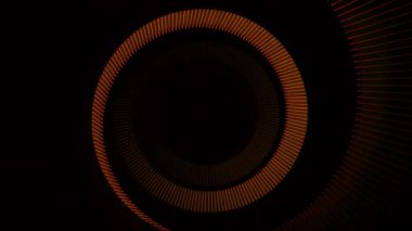 Siyah arkaplanda gölgeler olan hareketli spiral. Tasarım. Gölgelerle yavaşça dönen spiral. Siyah arkaplanda 3 boyutlu spiral gevşiyor