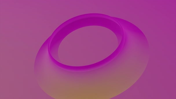 Illusione visiva con cerchio. Progettazione. Animazione loop di filatura anello 3d. Elegante sfondo con cerchio geometrico e illusione visiva o inganno — Video Stock