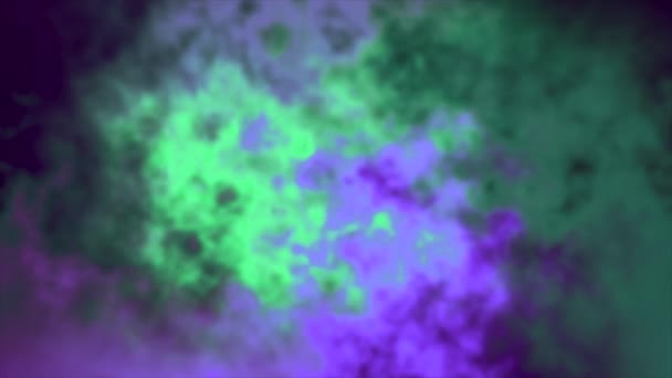 Jasné pozadí.Motion.Bright pestrobarevný kouř v animaci, která se třpytí s různými barvami a zdá se, že létat. — Stock video