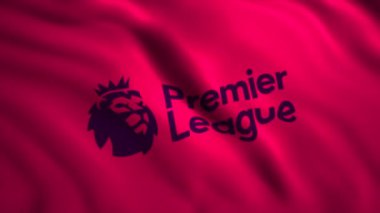 Pembe bayrak. Premier Lig 'in parlak bir sembolü. Sadece yazı işleri için kullan..