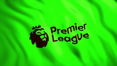 Pembe ve sarı arkaplan. Hareket. Premier League rozetli parlak bir arka plan İngiltere ve Galler 'deki kulüpler için en yüksek futbol bölümüdür. Sadece yazı işleri için kullanın..