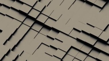 Dalgalar halinde hareket eden karelerin yüzeyi. Tasarım. Üç boyutlu yüzey ve geri çekilebilir kareler. Hareket eden 3 boyutlu karelerle pürüzsüz yüzey